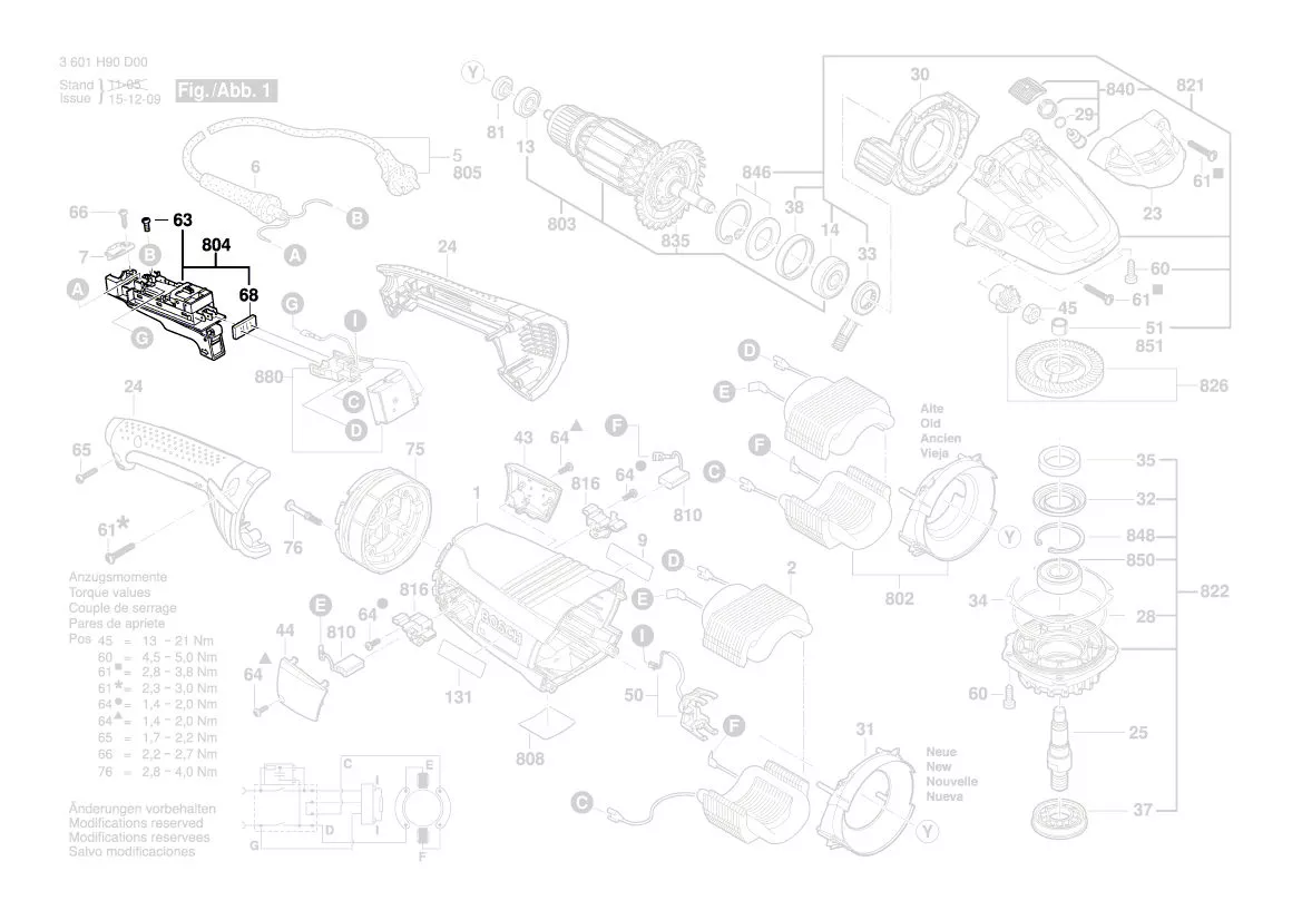 Interrupteur réf. 1 607 000 C15 BOSCH